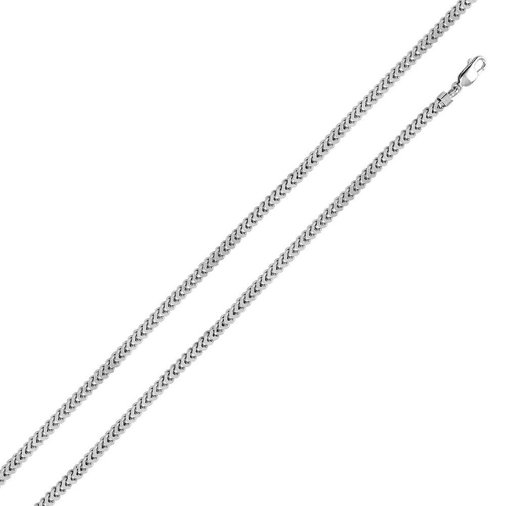 Silver 925 Rhodium Plated Hollow Franco Chain 3.6mm - CHHW100 RH | Silver Palace Inc.