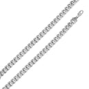 Silver 925 Rhodium Plated Hollow Curb Chain 12.8mm - CHHW116 RH | Silver Palace Inc.