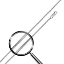 Silver 925 Rhodium Plated Hollow Franco Chain 2.5mm - CHHW118 RH | Silver Palace Inc.