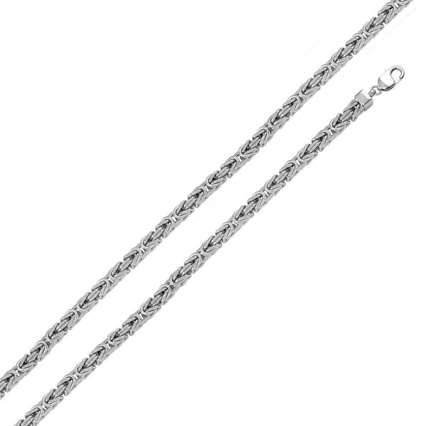 925 Sterling Silver Anti Tarnish Byzantine Chain and Bracelet 4.9mm - CHHW128 | Silver Palace Inc.