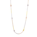 Silver 925 36" Diamond Cut Oval Multi-Plated Italian Necklace - CHN00001TRI | Silver Palace Inc.