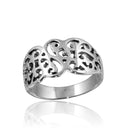 Silver 925 High Polished Fancy Design Ring - CR00812 | Silver Palace Inc.