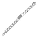Silver 925 Engravable ID Super Flat Curb 400 Bracelet 14.9mm - ID-CURB400 | Silver Palace Inc.