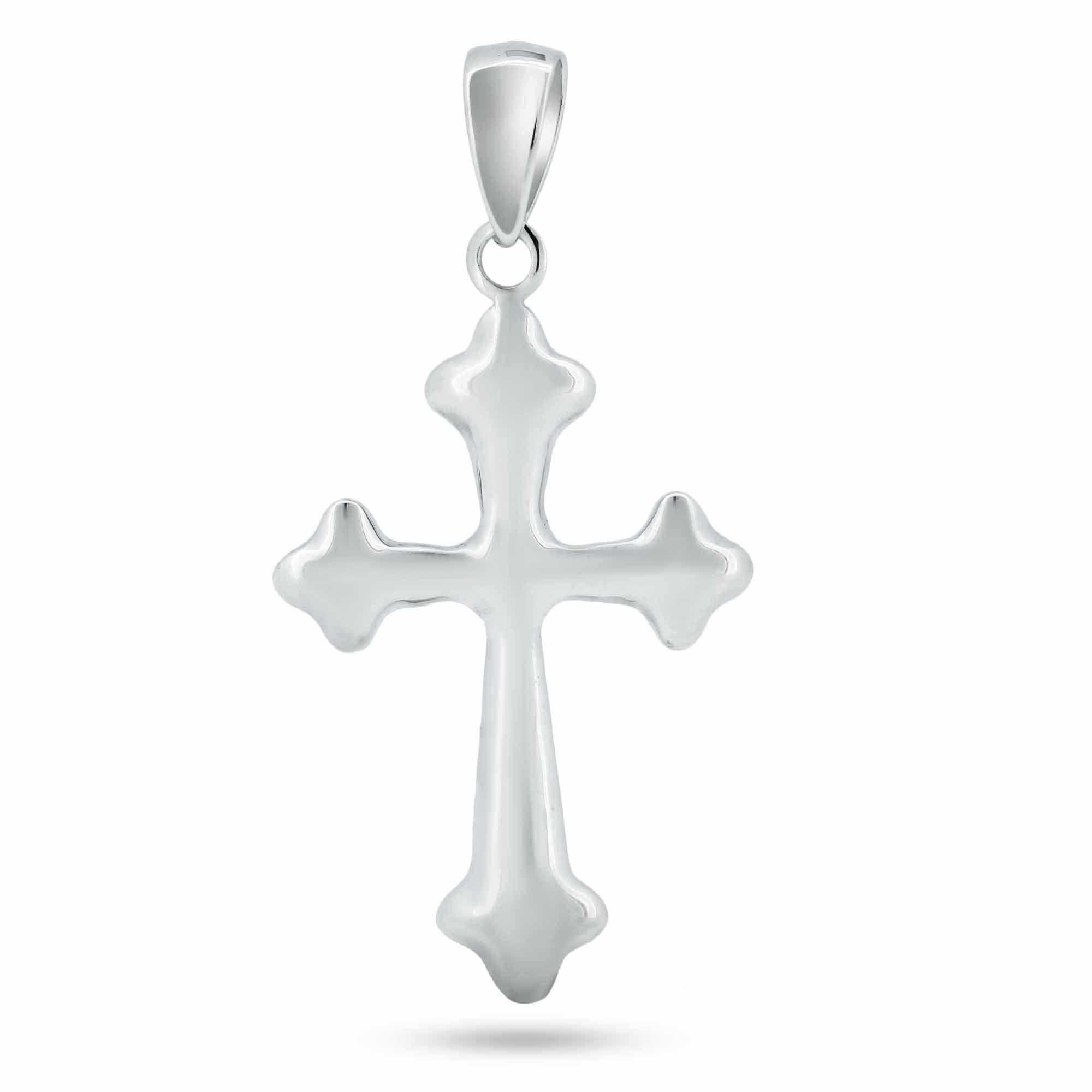 925 Sterling Silver Basic Cross Charm - CHARM0010 | Silver Palace Inc.