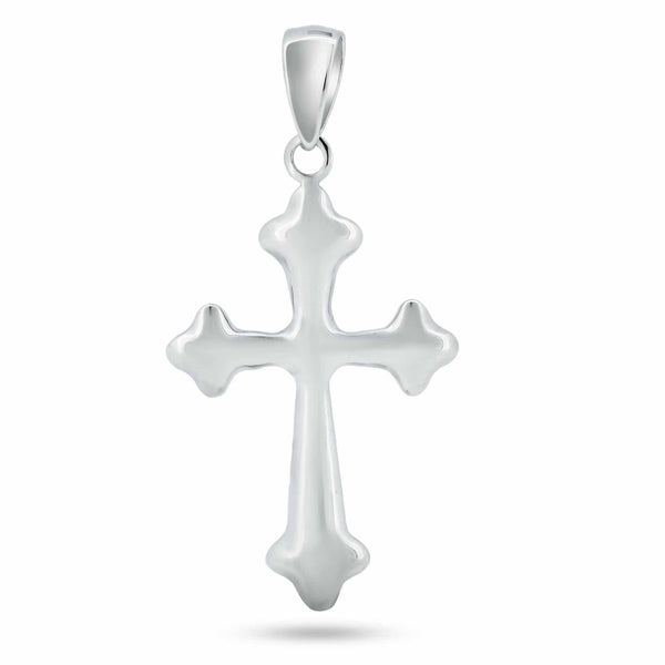 925 Sterling Silver Basic Cross Charm - CHARM0010 | Silver Palace Inc.