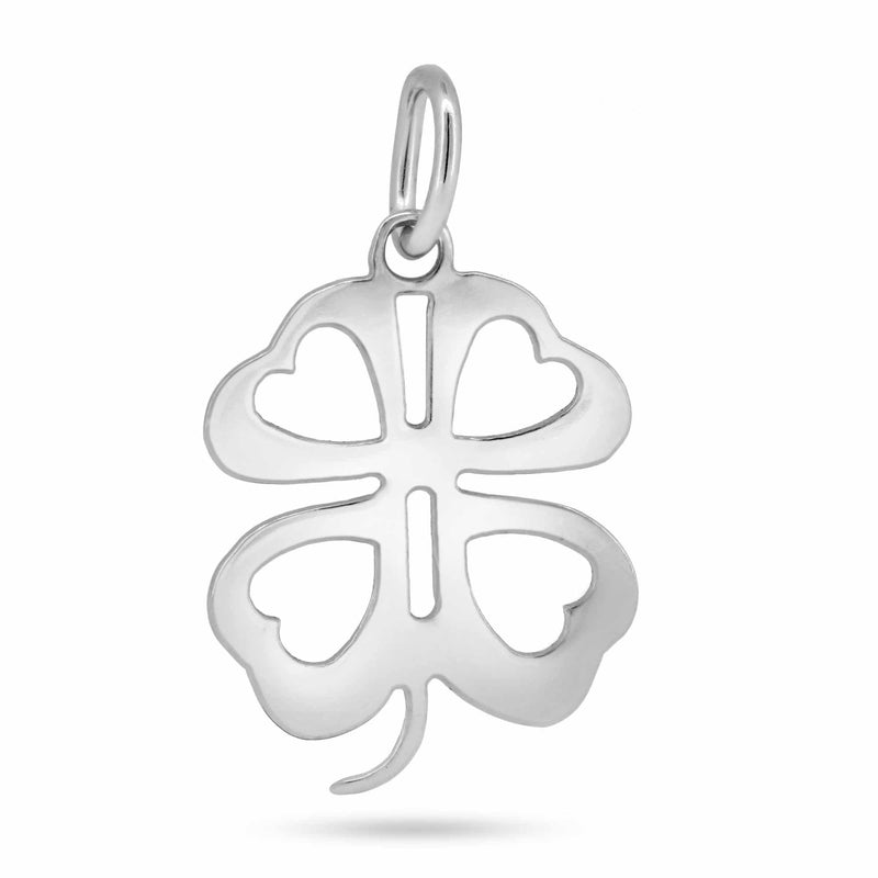 925 Sterling Silver Basic Clover Leaf Charm - CHARM0011 | Silver Palace Inc.