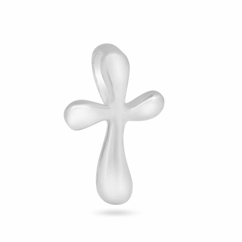 925 Sterling Silver Basic Bubble Cross Charm - CHARM0018 | Silver Palace Inc.