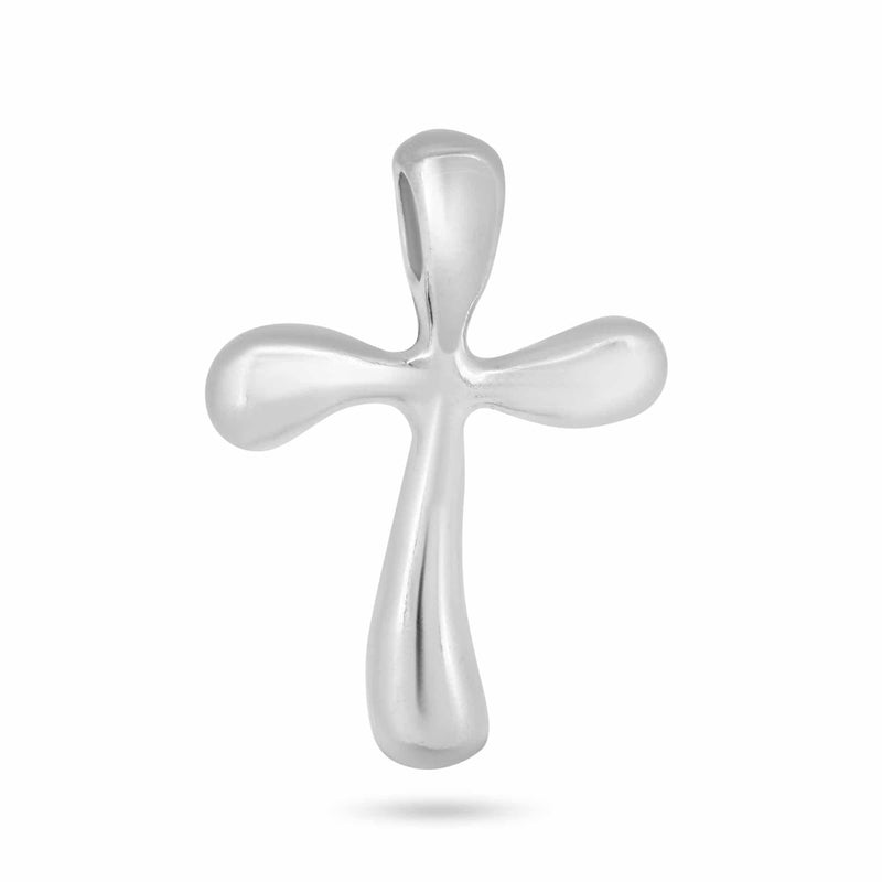 925 Sterling Silver Basic Bubble Cross Charm - CHARM0020 | Silver Palace Inc.