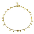 Silver 925 Gold Plated Confetti Anklet - DIA00001GP | Silver Palace Inc.
