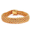 Silver 925 Rose Gold Plated Braided Bracelet - DIB00011RGP | Silver Palace Inc.