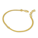 Silver 925 Gold Plated Connecting Trio Bead Bracelet - DIB00014GP | Silver Palace Inc.