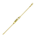 Silver 925 Gold Plated Open Heart Cut Out Baby ID Bracelet - DIB00027GP | Silver Palace Inc.