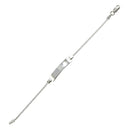 Silver 925 Rhodium Plated Flat Marina Baby ID Bracelet with Heart Engraving - DIB00043RH | Silver Palace Inc.