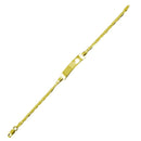 Silver 925 Gold Plated Baby ID Bracelet with Heart Cut Out - DIB00050GP | Silver Palace Inc.