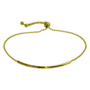 Silver 925 Gold Plated Tube Bead Bracelet - DIB00058GP | Silver Palace Inc.
