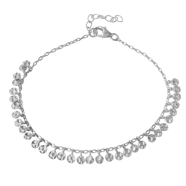 Silver 925 Rhodium Plated Confetti Link Bracelet - DIB00013RH | Silver Palace Inc.