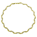 Silver 925 2 Toned Gold Plated Braided Omega Round Necklace - DIN00007GP-RH | Silver Palace Inc.