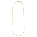 Silver 925 Gold Plated Flat Rolo Slider Adjustable Chain Necklace - DIN00013GP | Silver Palace Inc.