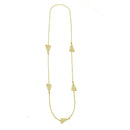 Gold Plated 925 Sterling Silver 5 Heart Necklace - DIN00017GP