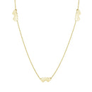 Silver 925 Gold Plated Double Heart Necklace - DIN00020GP | Silver Palace Inc.