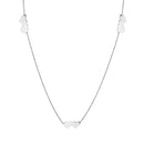 Silver 925 Rhodium Plated Double Heart Necklace - DIN00020RH | Silver Palace Inc.