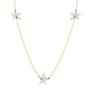 Silver 925 Two Tone Starfish Necklace - DIN00021GP | Silver Palace Inc.