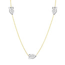 Silver 925 2 Toned Gold Plated 5 Owl 34 Inches Necklace - DIN00022GP | Silver Palace Inc.