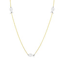 Silver 925 2 Toned Gold Plated 5 Fish 34 Inches Necklace - DIN00023GP | Silver Palace Inc.