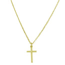 Silver 925 Gold Plated Cross Pendant with Chain - DIN00047GP | Silver Palace Inc.