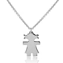 Silver 925 Rhodium Plated Baby Girl Necklace - DIN00063RH | Silver Palace Inc.
