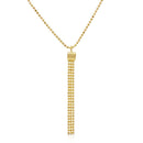 Silver 925 Gold Plated DC Bead Chain with Dangling Trio Pendant - DIN00067GP | Silver Palace Inc.