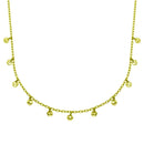 Silver 925 Gold Plated Confetti Choker Necklace - DIN00092GP | Silver Palace Inc.