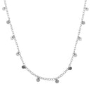 Silver 925 Rhodium Plated Confetti Disc Necklace - DIN00097RH | Silver Palace Inc.
