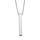 Silver 925 Rhodium Plated Drop Down Bar Necklace - DIN00108RH | Silver Palace Inc.