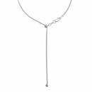 Silver 925 Rhodium Plated Adjustable Curb Slider Chain with Hanging Bead- DIN00110RH | Silver Palace Inc.