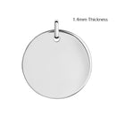Silver 925 High Polished Heavy Disc Engravable with Bail - DISC01 | Silver Palace Inc.