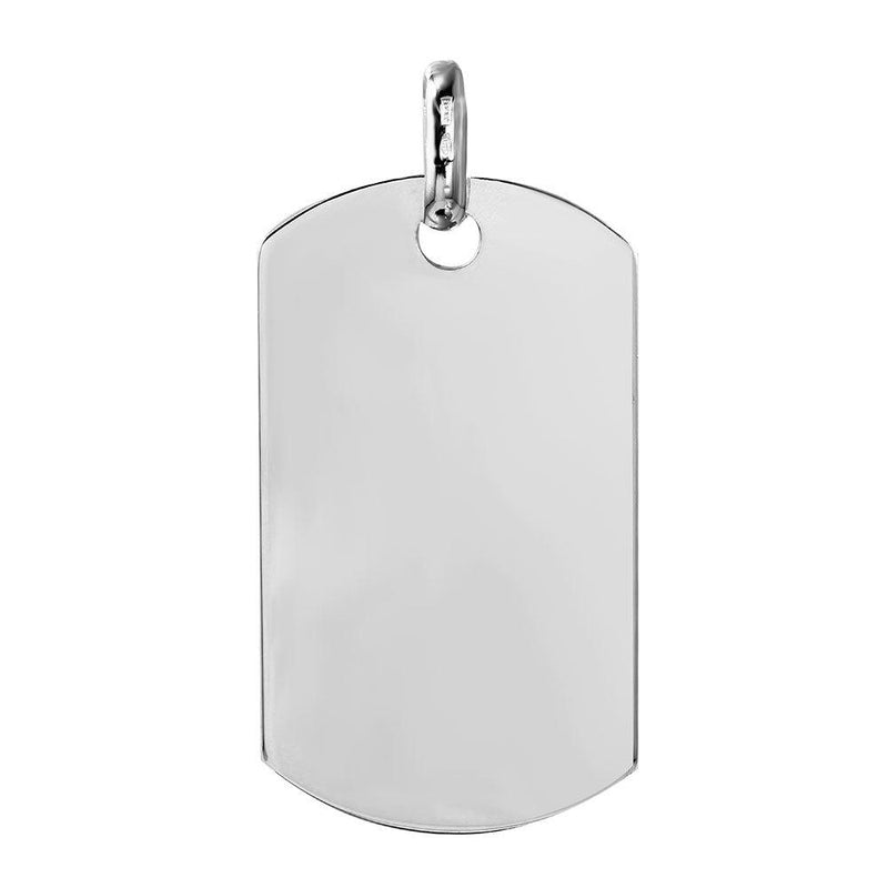 Silver 925 Plain Dogtag 50mm x 29mm - DOGTAG8 | Silver Palace Inc.