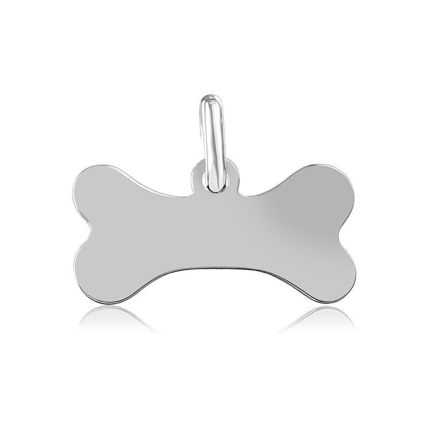Silver 925 Bone DogTag - DOGTAG11 | Silver Palace Inc.