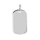 Silver 925 Plain Dogtag 40mm x 23mm - DOGTAG9 | Silver Palace Inc.