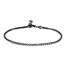 Closeout-Silver 925 Black Rhodium Plated CZ Bracelet - ECB00106BLK | Silver Palace Inc.