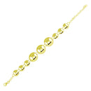 Silver 925 Gold Plated Small and Large Circle Disc Bracelet - ECB00115GP | Silver Palace Inc.