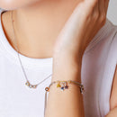 Collar de círculos de plata de ley 925 en tres tonos - VGC23-16+2