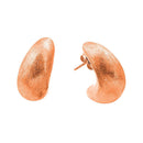 Silver 925 Rose Gold Plated Crescent Stud Earrings - ECE005RGP | Silver Palace Inc.