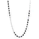 Silver 925 Rhodium Plated Flat Circle Necklace - ECN00024RH | Silver Palace Inc.