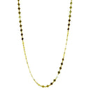 Silver 925 Gold Plated Flat Diamond Square Necklace - ECN00025GP | Silver Palace Inc.