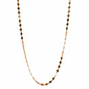 Silver 925 Rose Gold Plated Flat Diamond Square Necklace - ECN00025RGP | Silver Palace Inc.