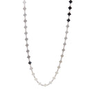 Silver 925 Rhodium Plated Diamond Square Choker Necklace - ECN00026RH | Silver Palace Inc.