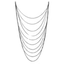 Silver 925 Black Rhodium Plated Multiple Chain Necklace - ECN00031BLK | Silver Palace Inc.