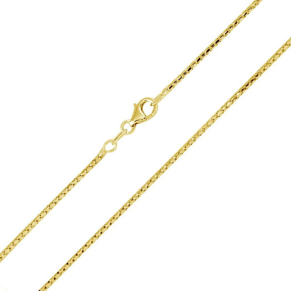 Silver 925 Gold Plated Correana Chain 1.4mm - ECN00038GP | Silver Palace Inc.