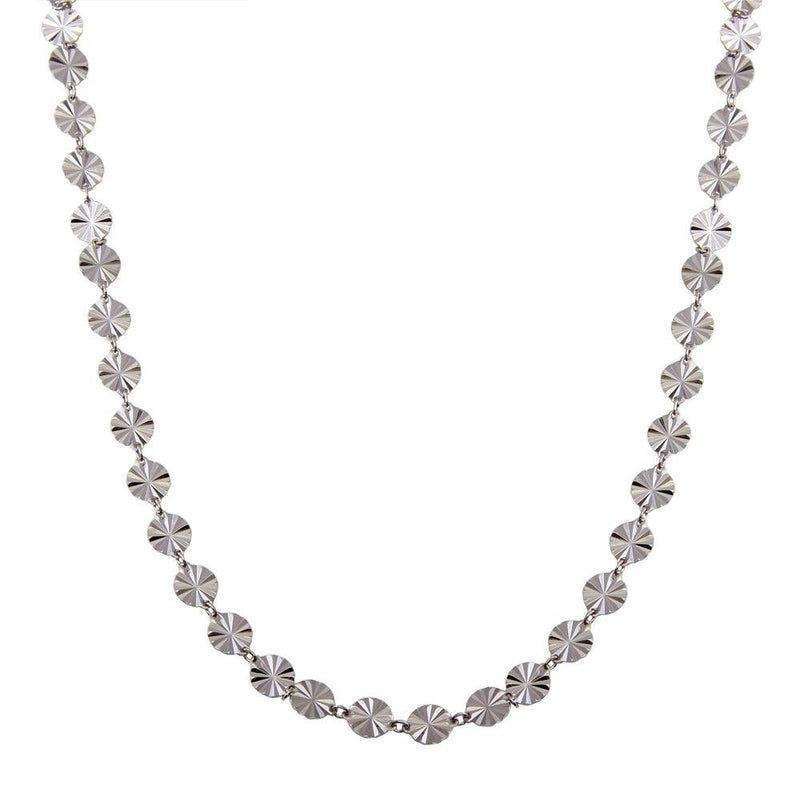 Silver 925 Rhodium Plated Confetti Necklace - ECN00045RH | Silver Palace Inc.